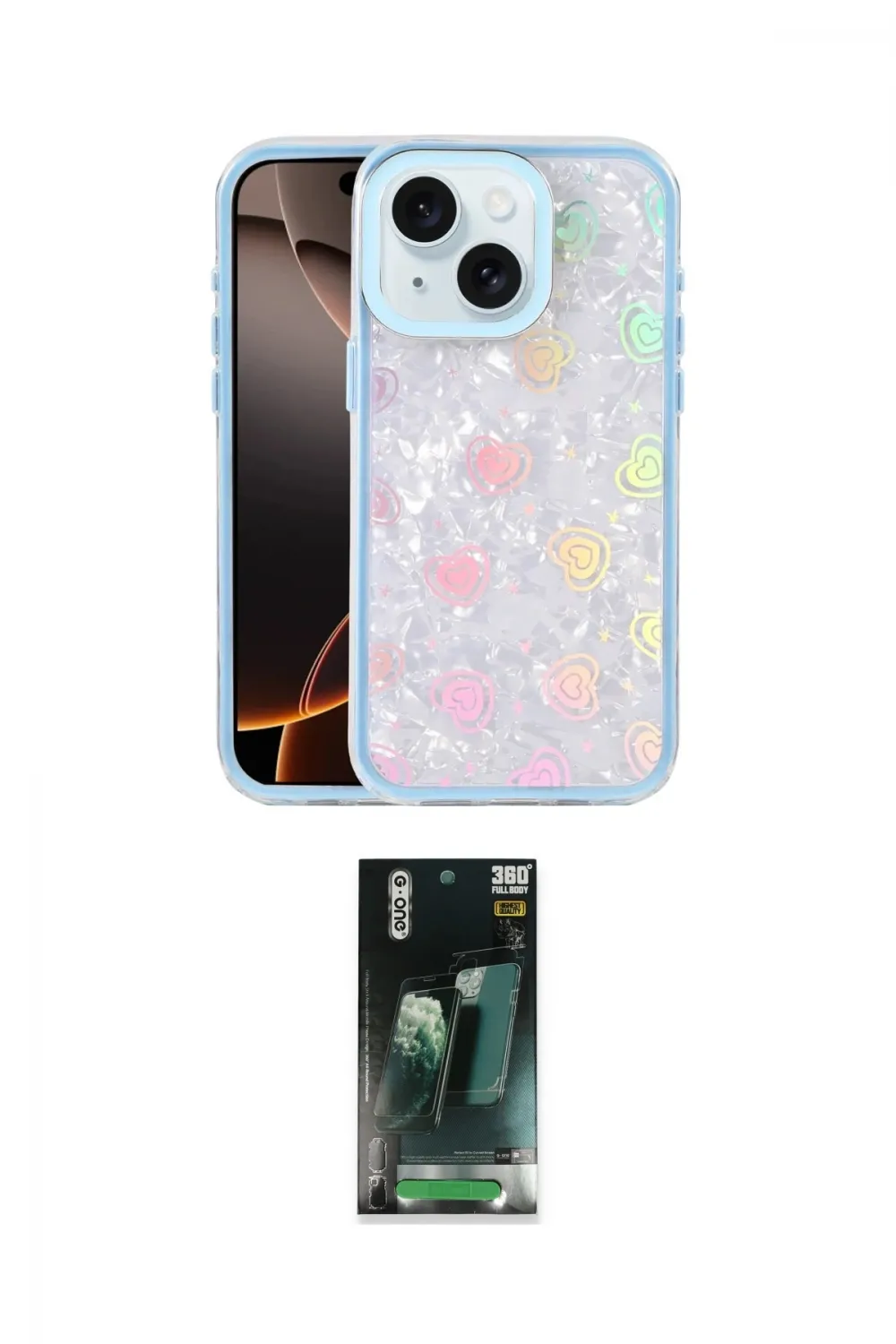 ieg™ iPhone 14 Kılıf Odak Prime - Şeffaf 360 Full Body Arka Koruyucu