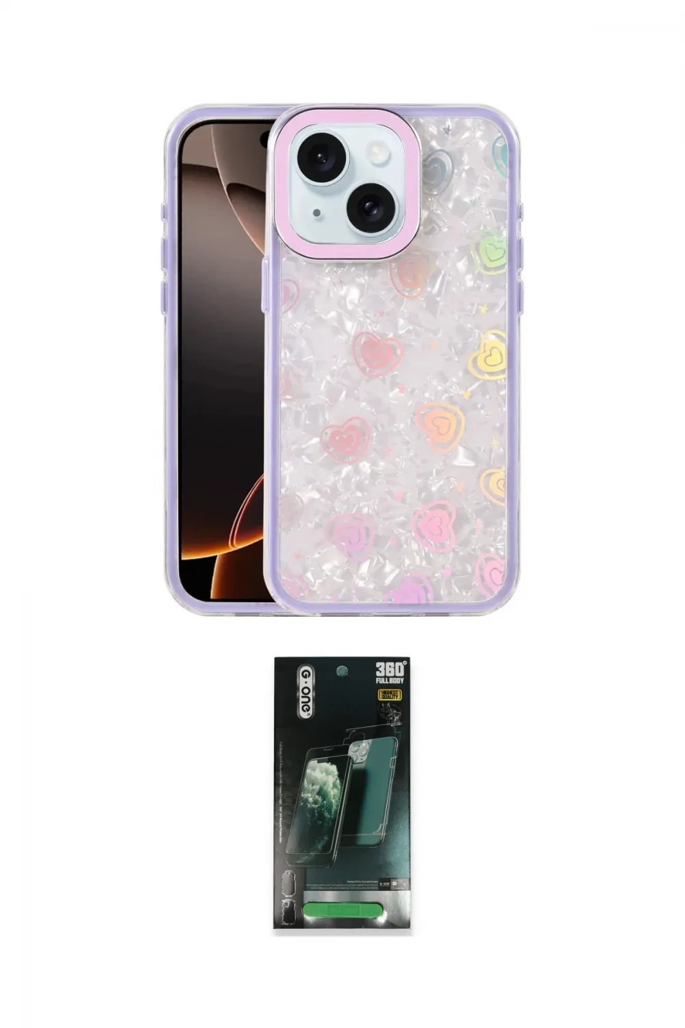 ieg™ iPhone 14 Kılıf Odak Prime - Şeffaf 360 Full Body Arka Koruyucu