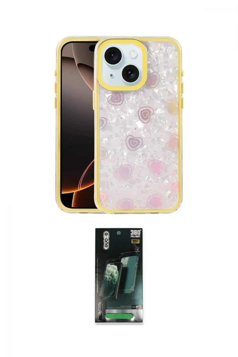 ieg™ iPhone 14 Kılıf Odak Prime - Şeffaf 360 Full Body Arka Koruyucu