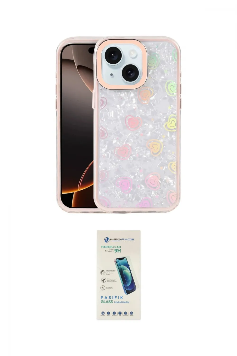 ieg™ iPhone 14 Kılıf Odak Prime - Şeffaf Pasifik Cam Ekran Koruyucu