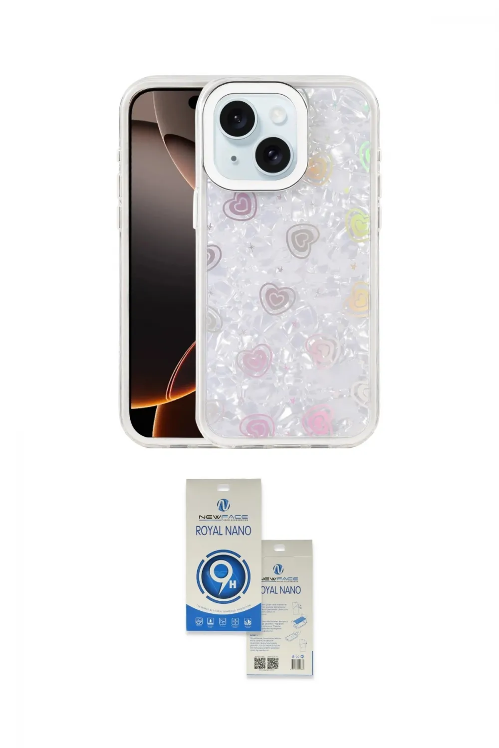 ieg™ iPhone 14 Kılıf Odak Prime - Şeffaf Royal Nano Ekran Koruyucu
