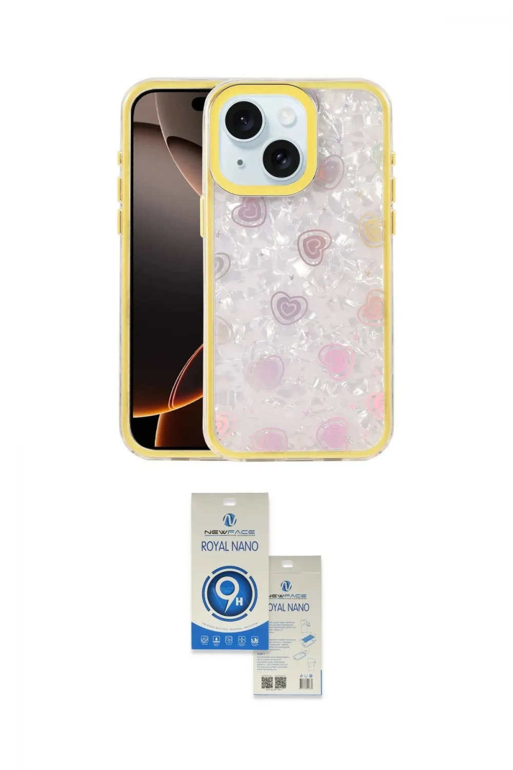 ieg™ iPhone 14 Kılıf Odak Prime - Şeffaf Royal Nano Ekran Koruyucu