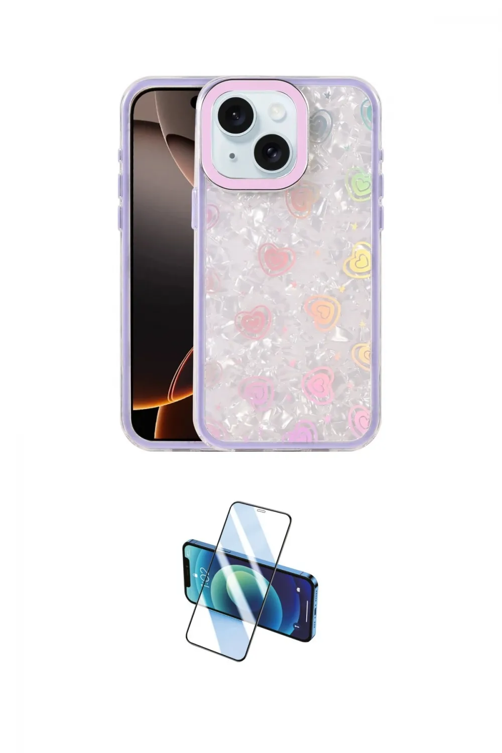 ieg™ iPhone 14 Kılıf Odak Prime - Siyah 3D Antistatik Cam Ekran Koruyucu