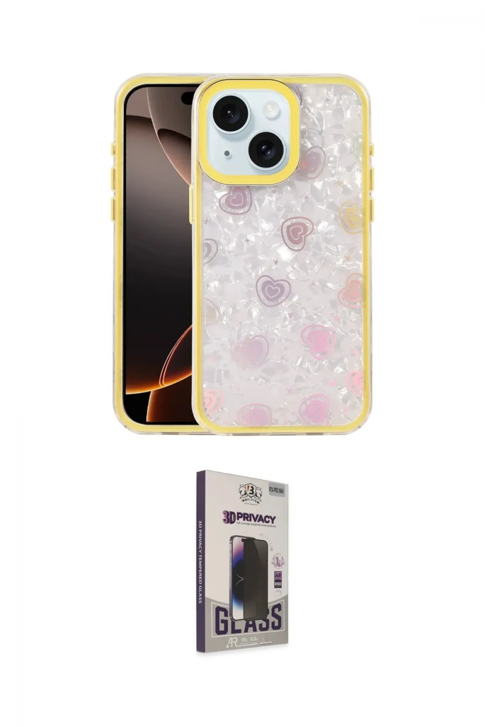 ieg™ iPhone 14 Kılıf Odak Prime - Siyah Bilvis Hayalet Cam Ekran Koruyucu