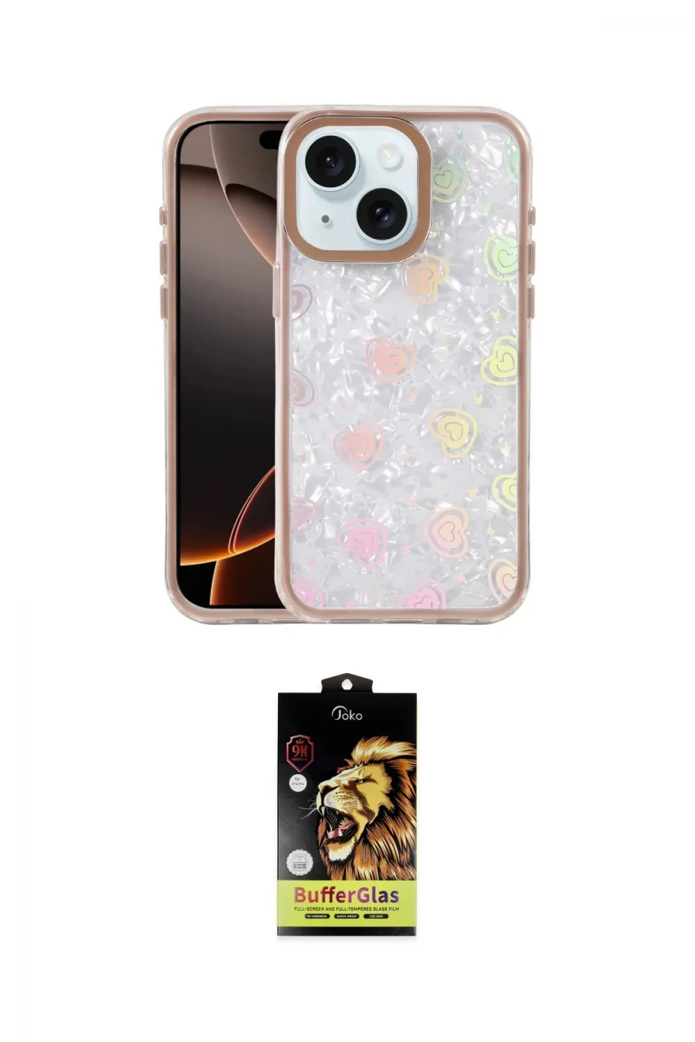 ieg™ iPhone 14 Kılıf Odak Prime - Siyah Buffer Cam Ekran Koruyucu