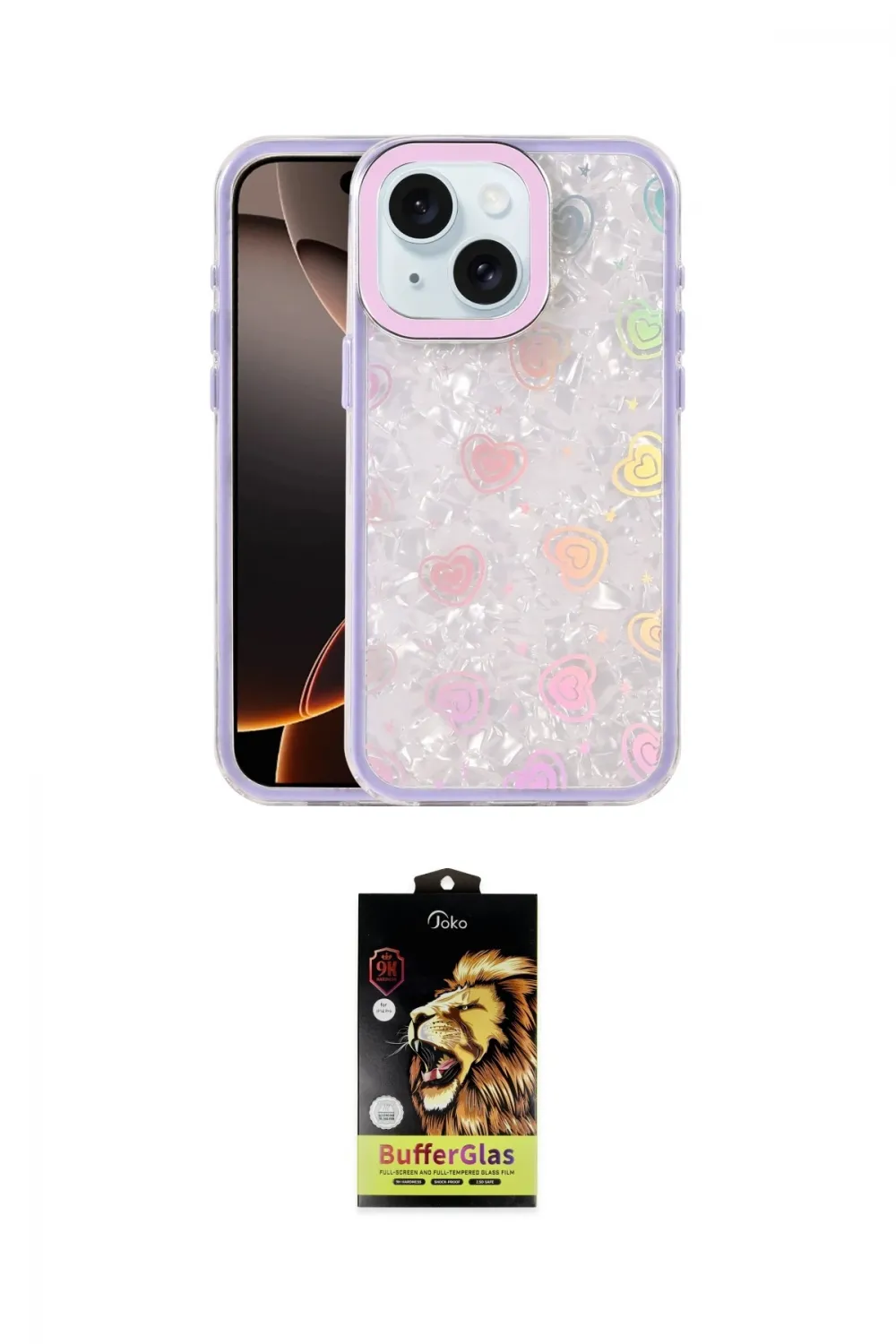 ieg™ iPhone 14 Kılıf Odak Prime - Siyah Buffer Cam Ekran Koruyucu