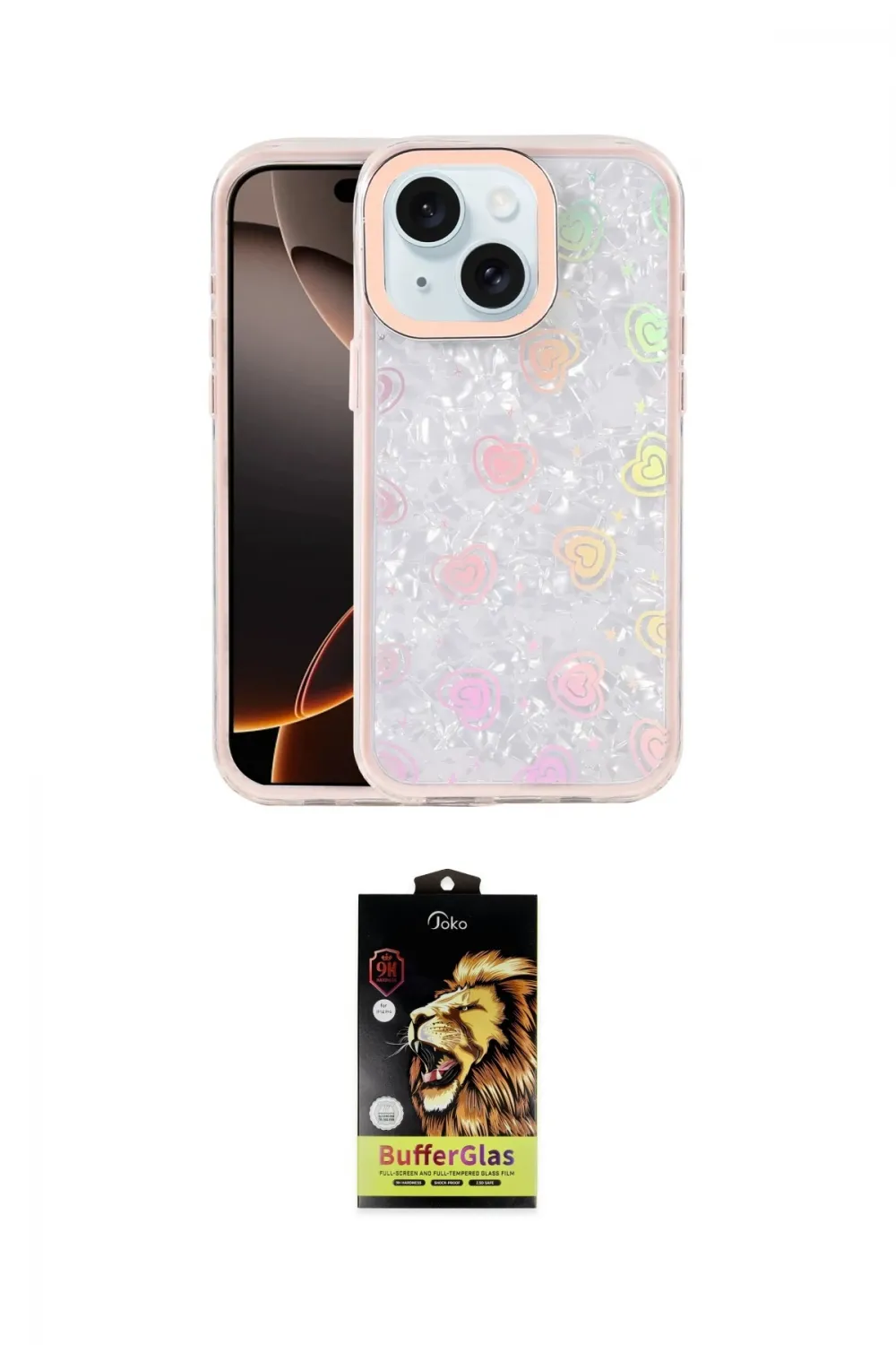ieg™ iPhone 14 Kılıf Odak Prime - Siyah Buffer Cam Ekran Koruyucu