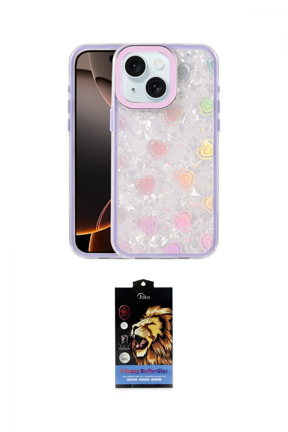 ieg™ iPhone 14 Kılıf Odak Prime - Siyah Buffer Hayalet Cam Ekran Koruyucu