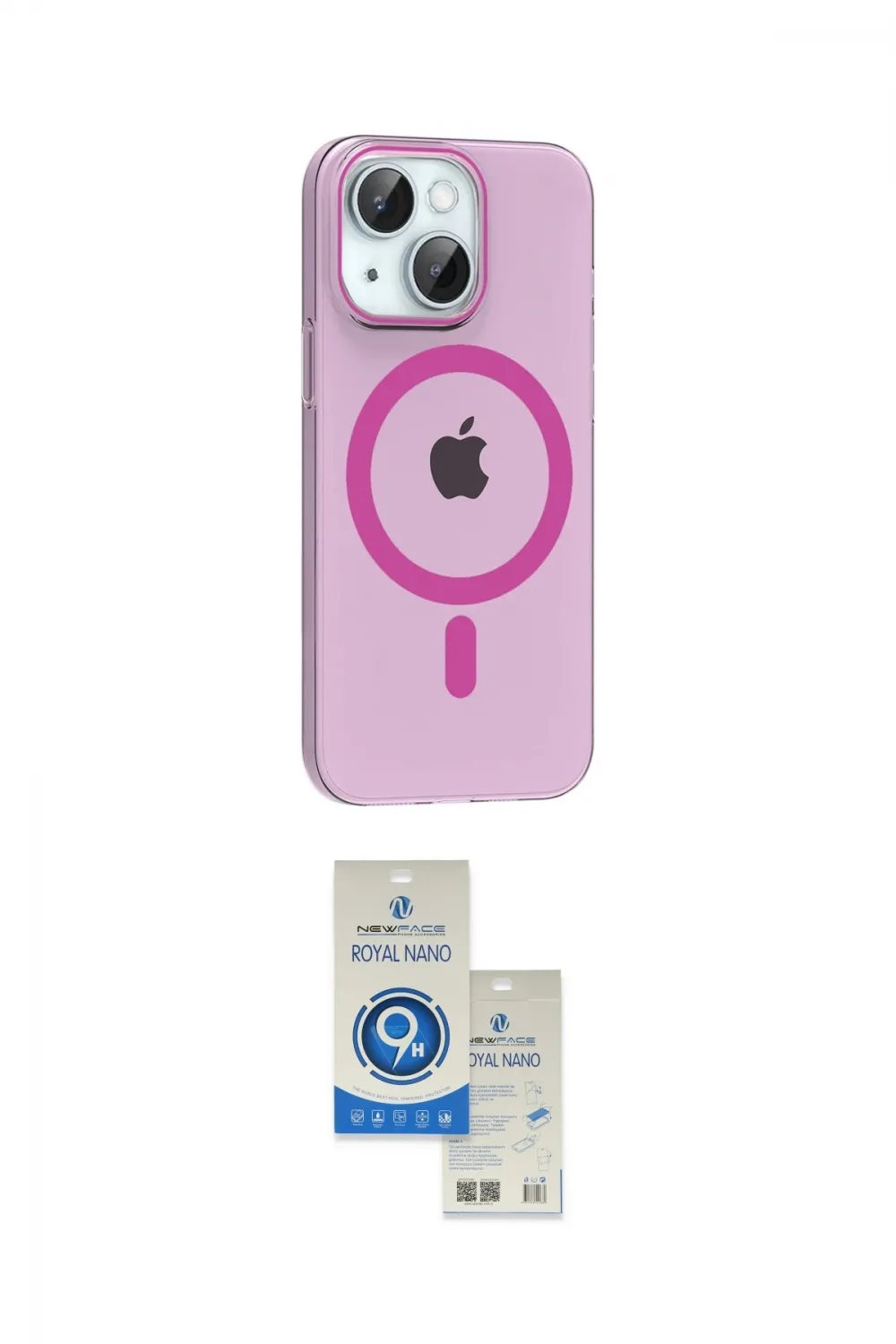 ieg™ iPhone 14 Kılıf Pusula Form Özel Seri - Şeffaf Royal Nano Ekran Koruyucu