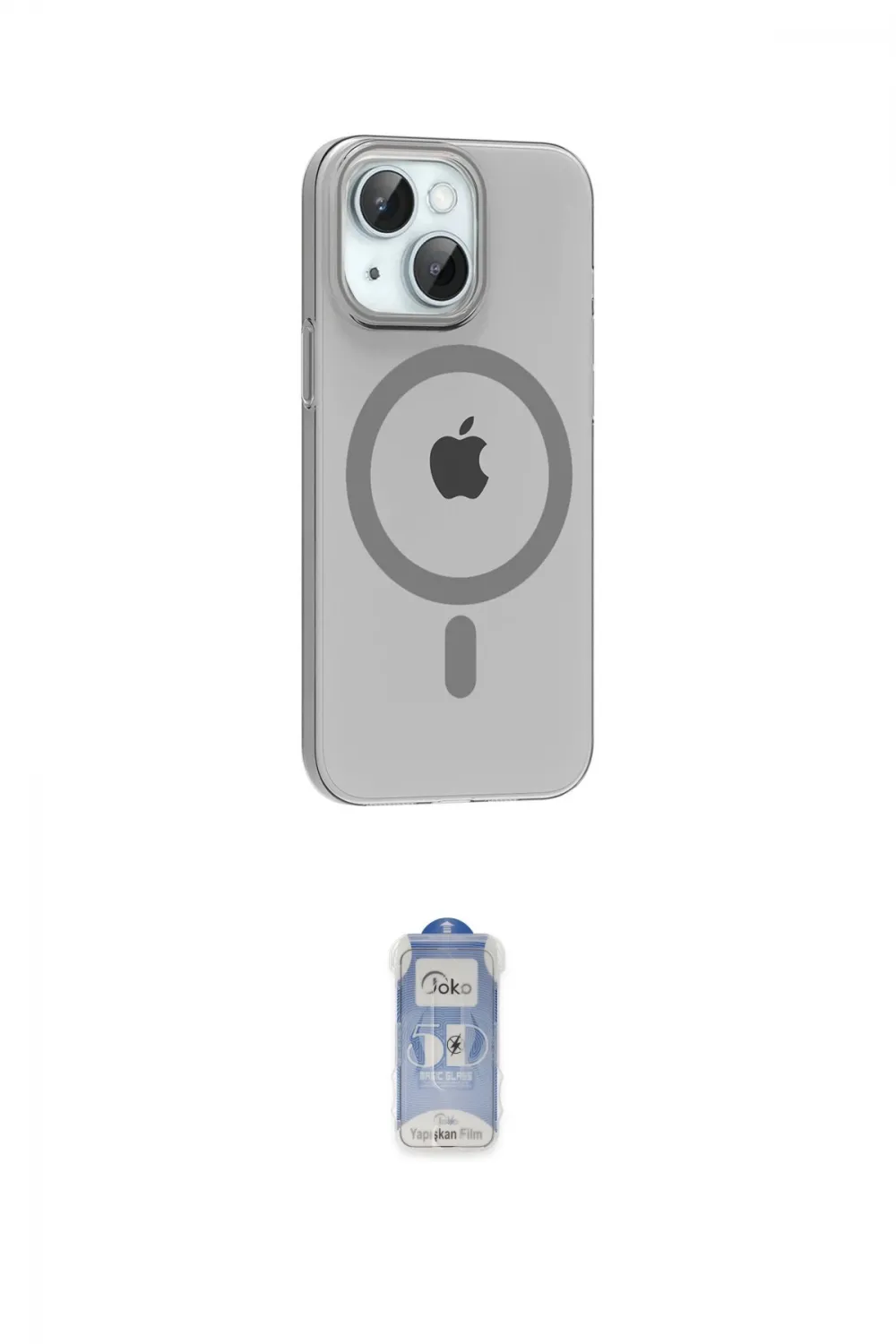 ieg™ iPhone 14 Kılıf Pusula Form Özel Seri - Siyah Joko Magic 5D Cam