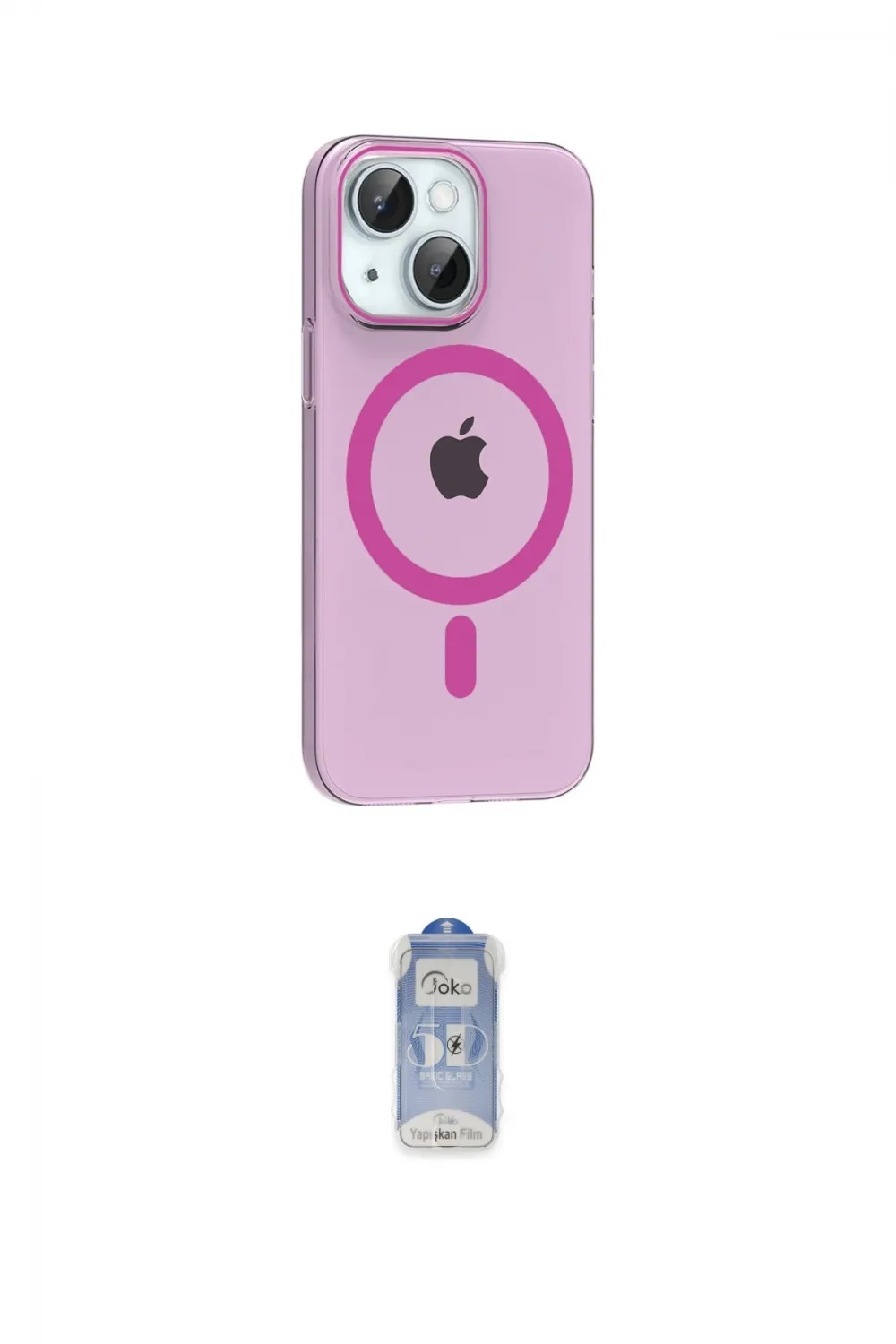 ieg™ iPhone 14 Kılıf Pusula Form Özel Seri - Siyah Joko Magic 5D Cam