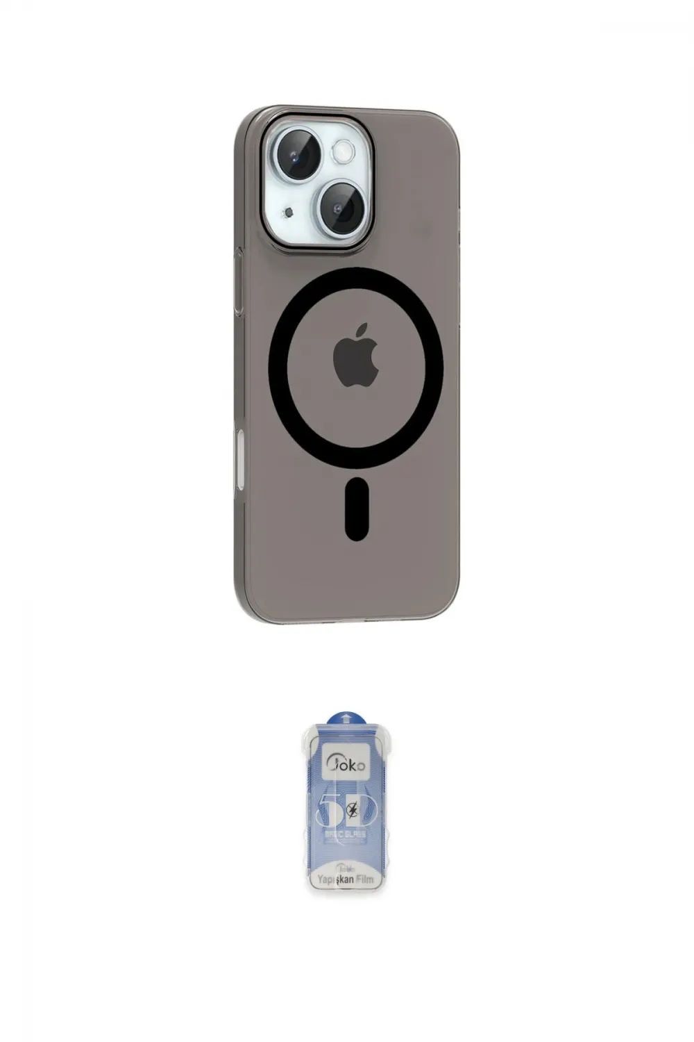 ieg™ iPhone 14 Kılıf Pusula Form Özel Seri - Siyah Joko Magic 5D Cam