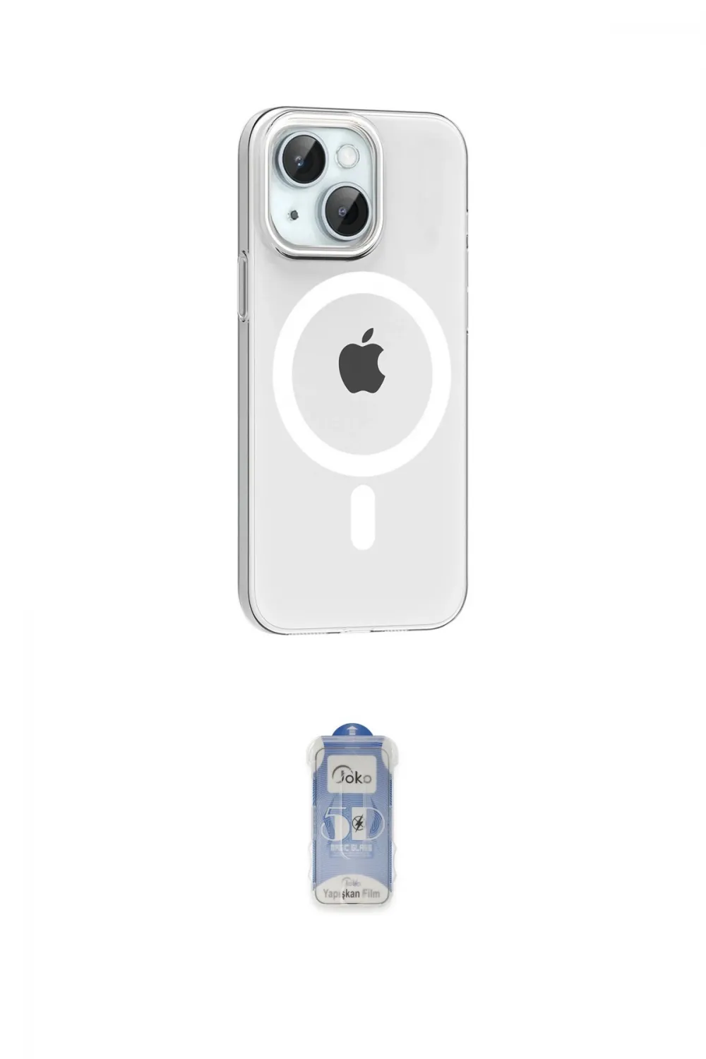 ieg™ iPhone 14 Kılıf Pusula Form Özel Seri - Siyah Joko Magic 5D Cam