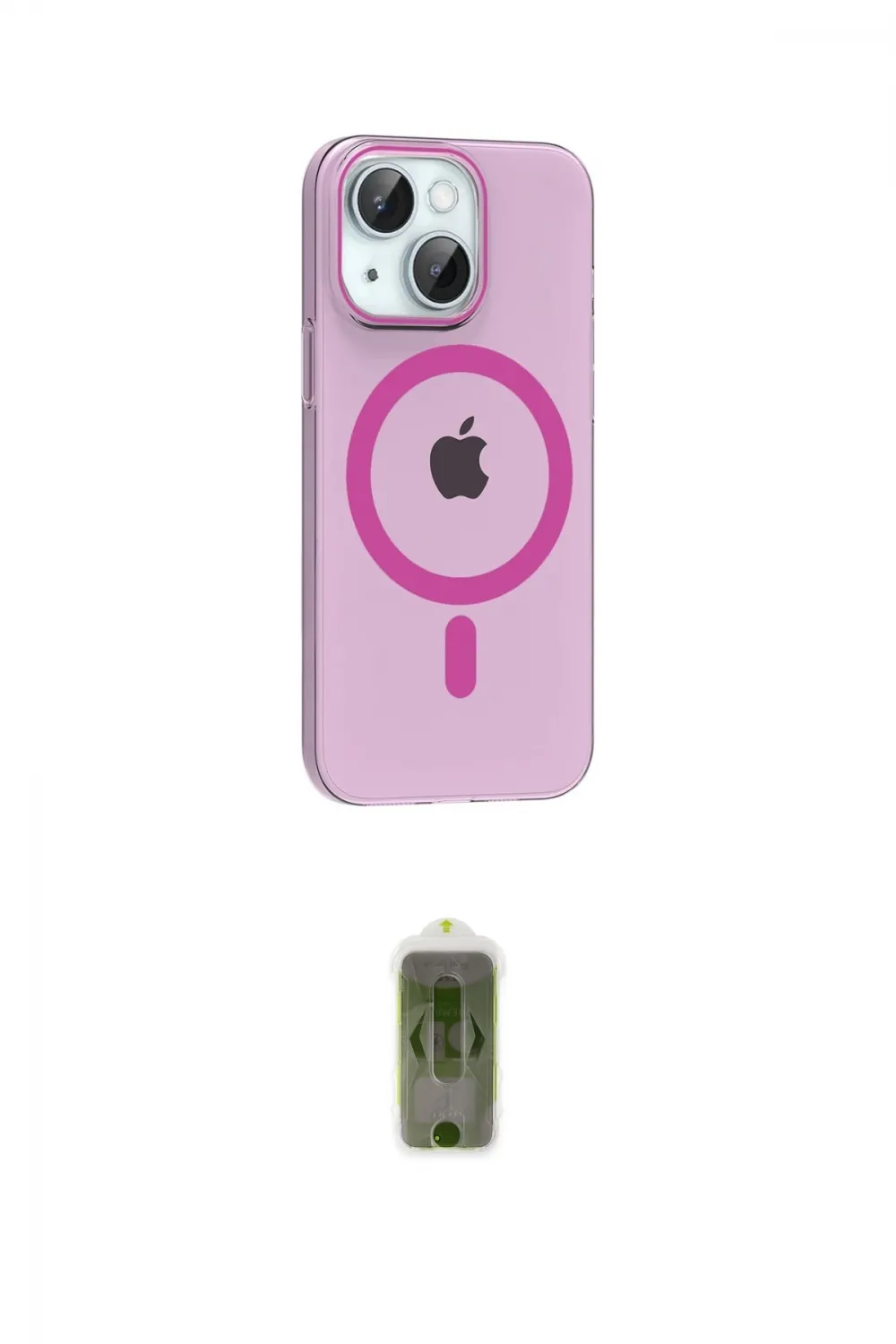 ieg™ iPhone 14 Kılıf Pusula Form Özel Seri - Siyah Joko Magic 5D Hayalet Cam
