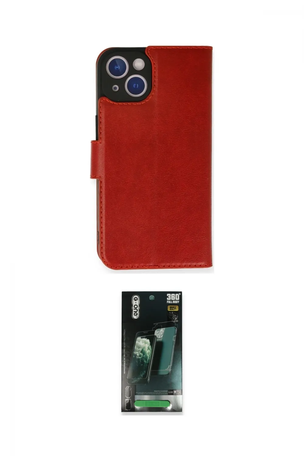 ieg™ iPhone 14 Kılıf Siluet Işık Serisi - Şeffaf 360 Full Body Arka Koruyucu
