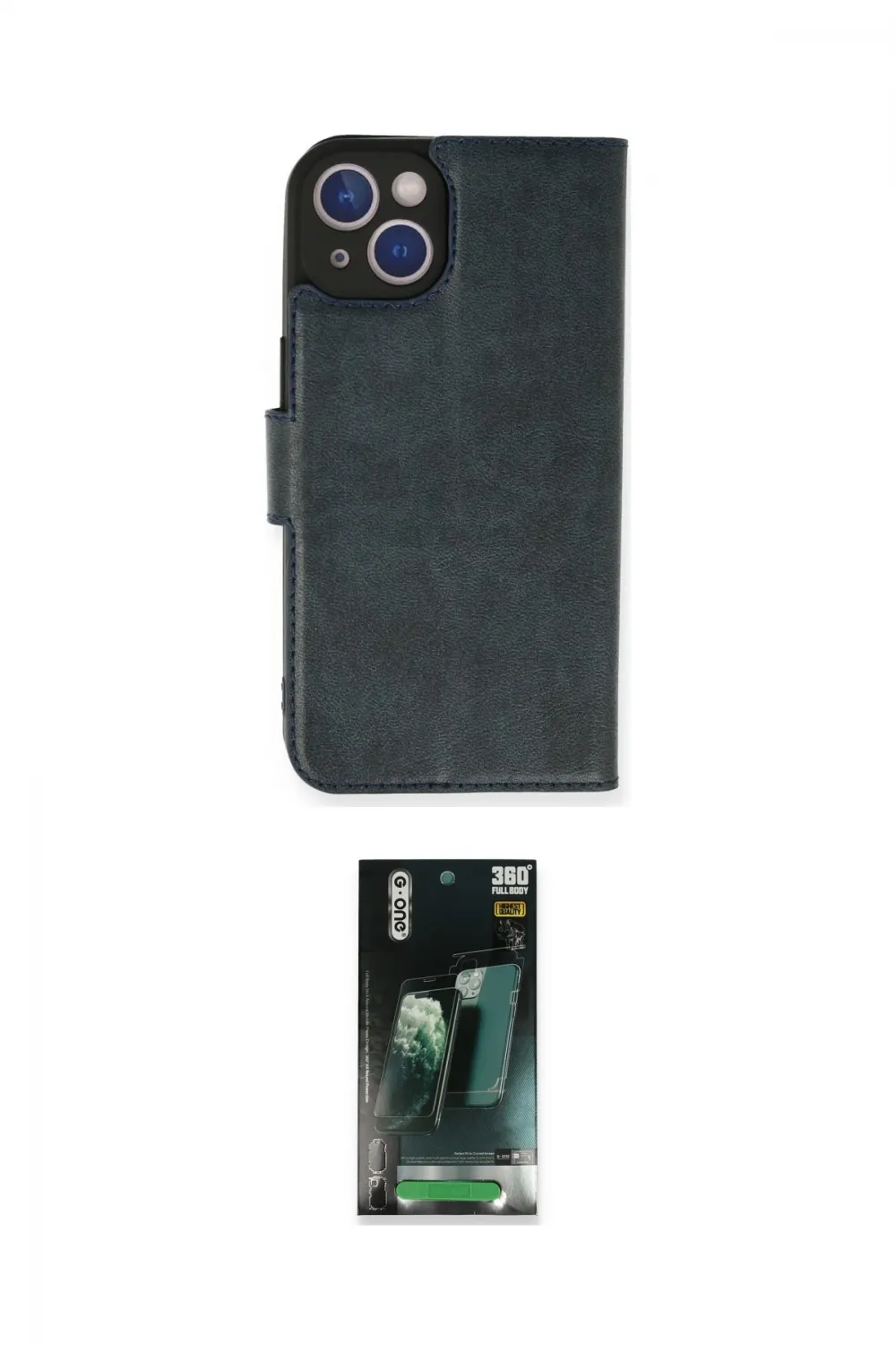 ieg™ iPhone 14 Kılıf Siluet Işık Serisi - Şeffaf 360 Full Body Arka Koruyucu