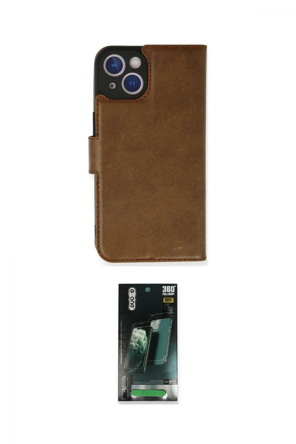 ieg™ iPhone 14 Kılıf Siluet Işık Serisi - Şeffaf 360 Full Body Arka Koruyucu