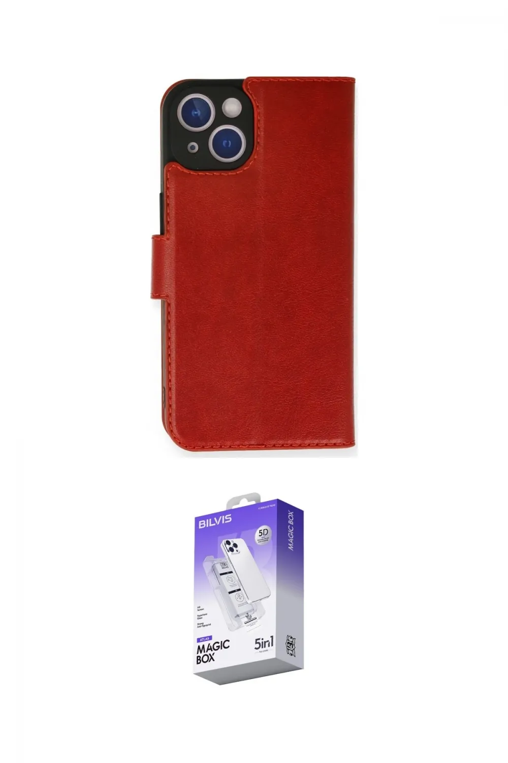 ieg™ iPhone 14 Kılıf Siluet Işık Serisi - Siyah Bilvis 5in1 3D Magic Cam Ekran Koruyucu