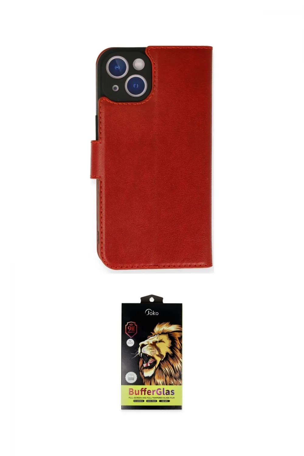 ieg™ iPhone 14 Kılıf Siluet Işık Serisi - Siyah Buffer Cam Ekran Koruyucu