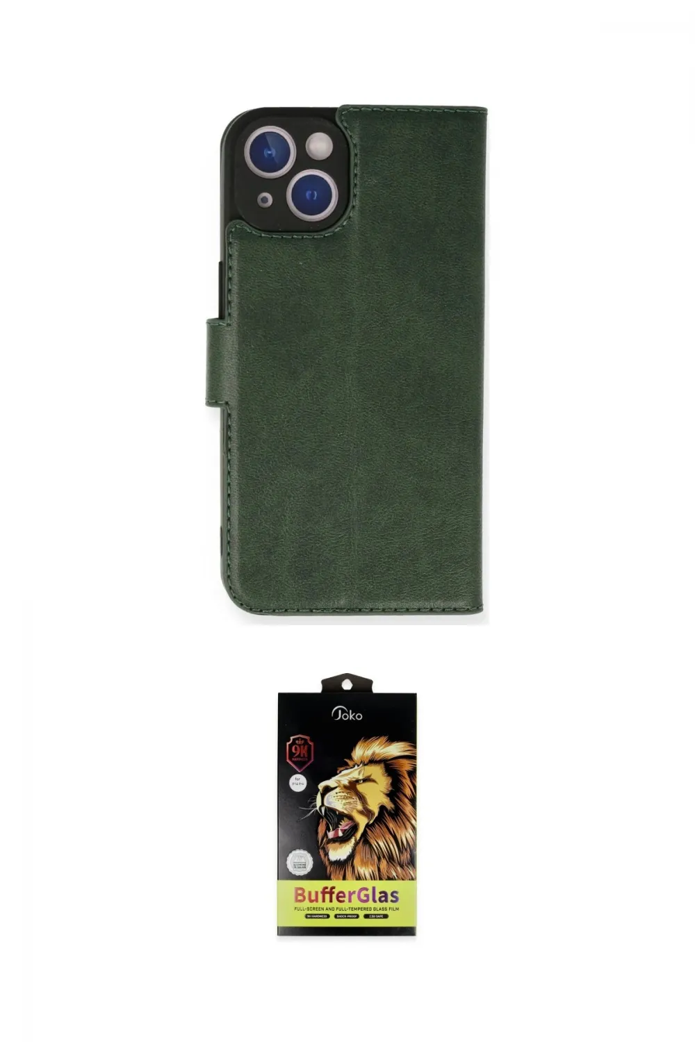 ieg™ iPhone 14 Kılıf Siluet Işık Serisi - Siyah Buffer Cam Ekran Koruyucu