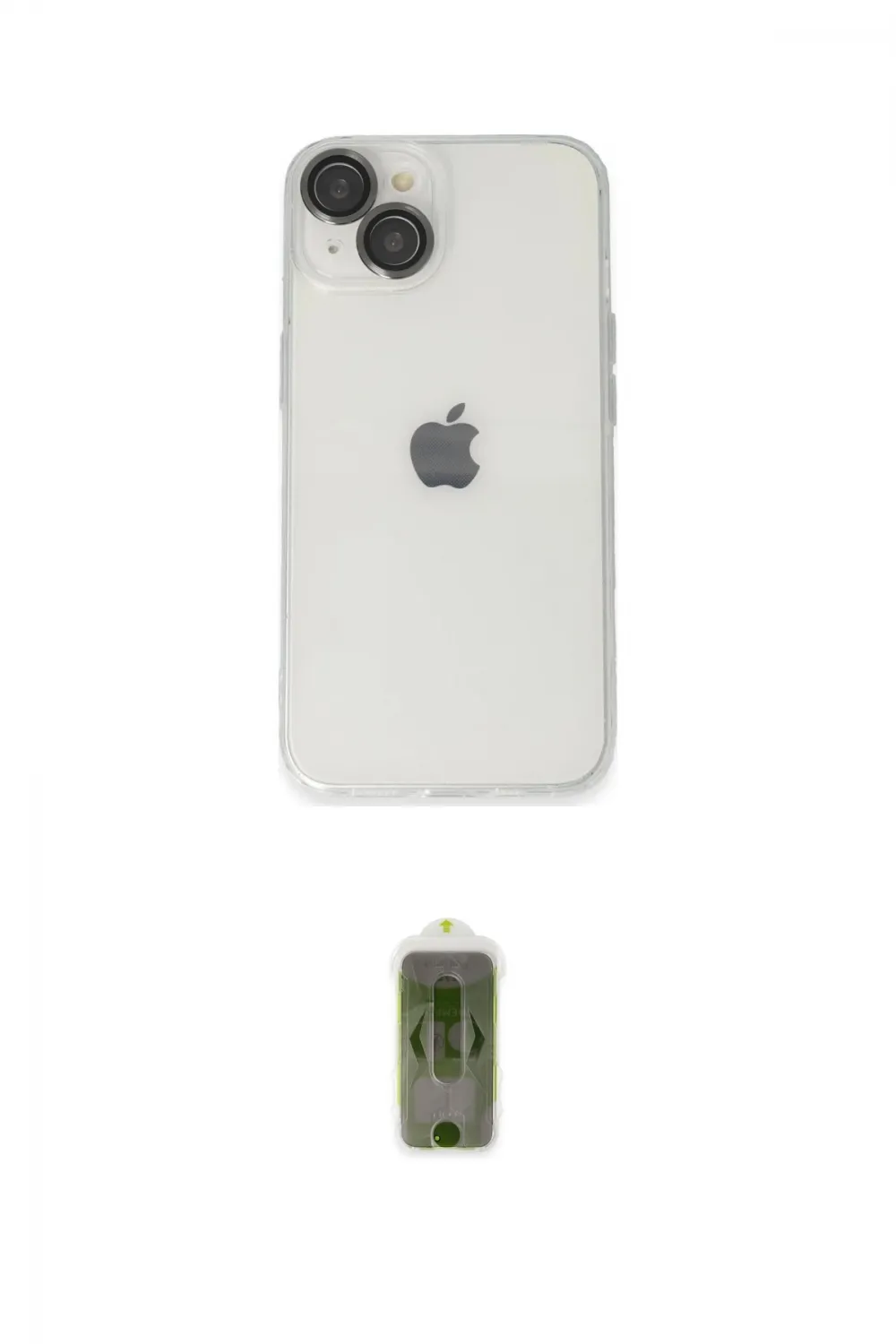 ieg™ iPhone 14 Kılıf Ufuk Minimal Özel Seri - Siyah Joko Magic 5D Hayalet Cam
