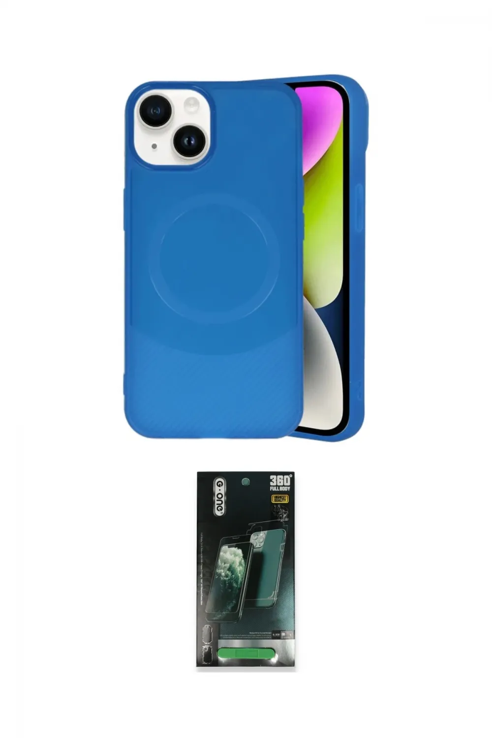 ieg™ iPhone 14 Kılıf Ufuk Serisi - Şeffaf 360 Full Body Arka Koruyucu