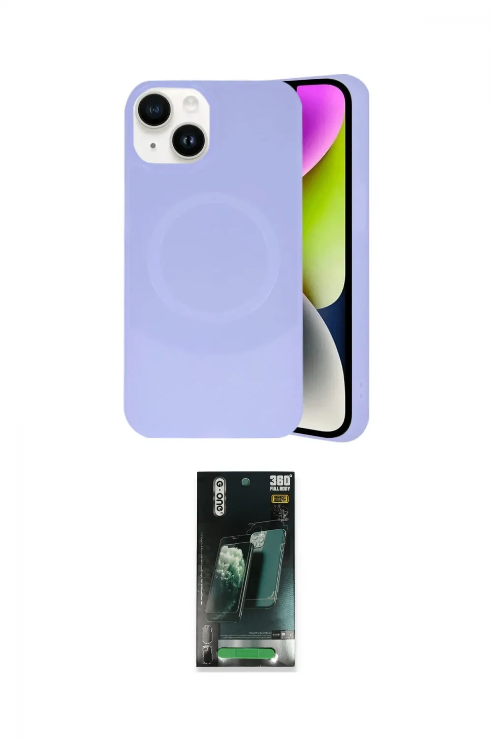 ieg™ iPhone 14 Kılıf Ufuk Serisi - Şeffaf 360 Full Body Arka Koruyucu