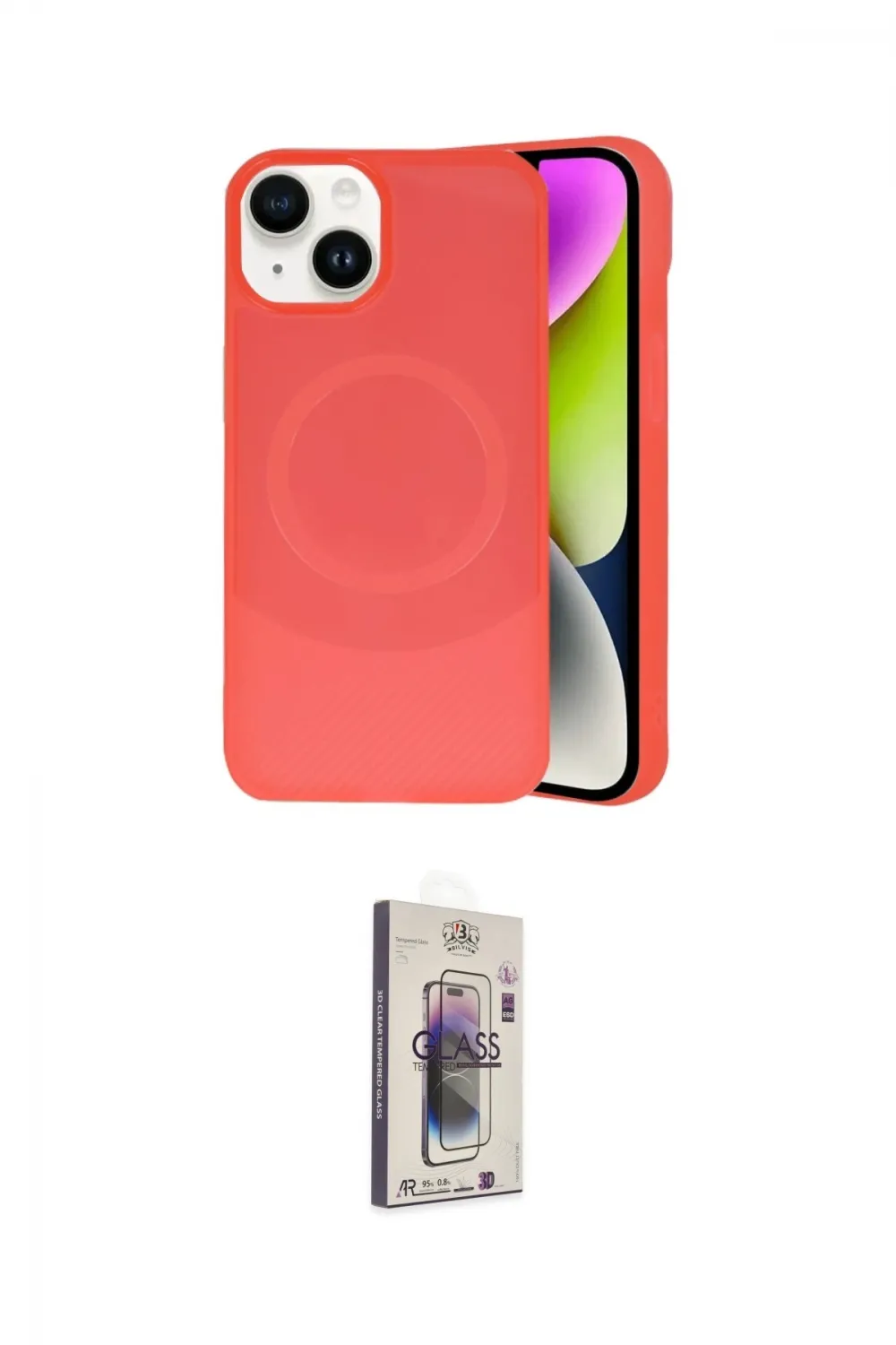ieg™ iPhone 14 Kılıf Ufuk Serisi - Siyah Bilvis 3D Cam Ekran Koruyucu