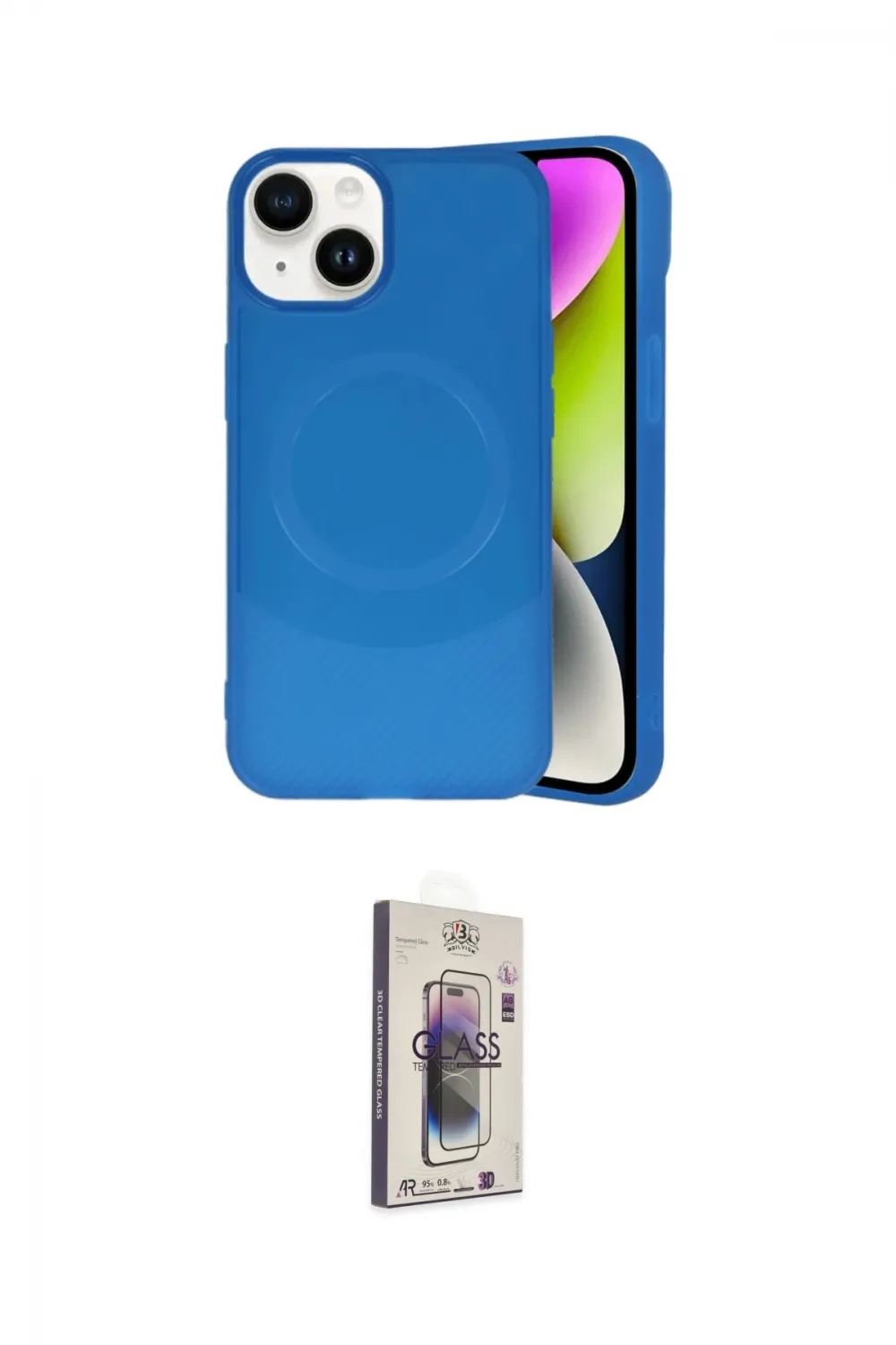 ieg™ iPhone 14 Kılıf Ufuk Serisi - Siyah Bilvis 3D Cam Ekran Koruyucu