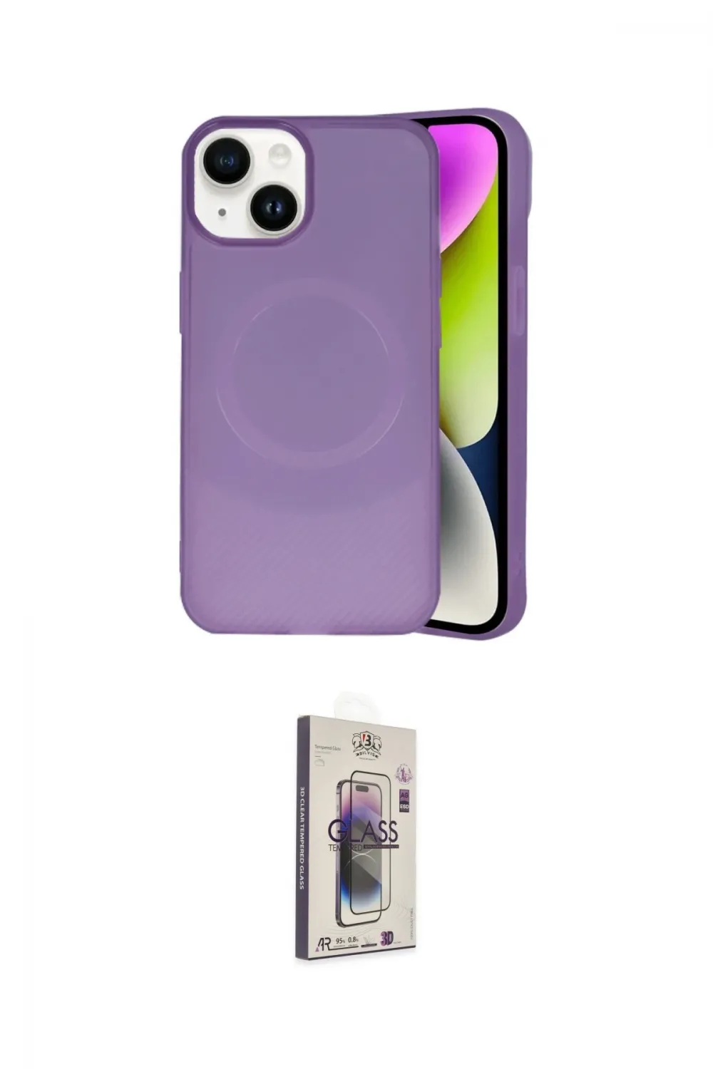 ieg™ iPhone 14 Kılıf Ufuk Serisi - Siyah Bilvis 3D Cam Ekran Koruyucu
