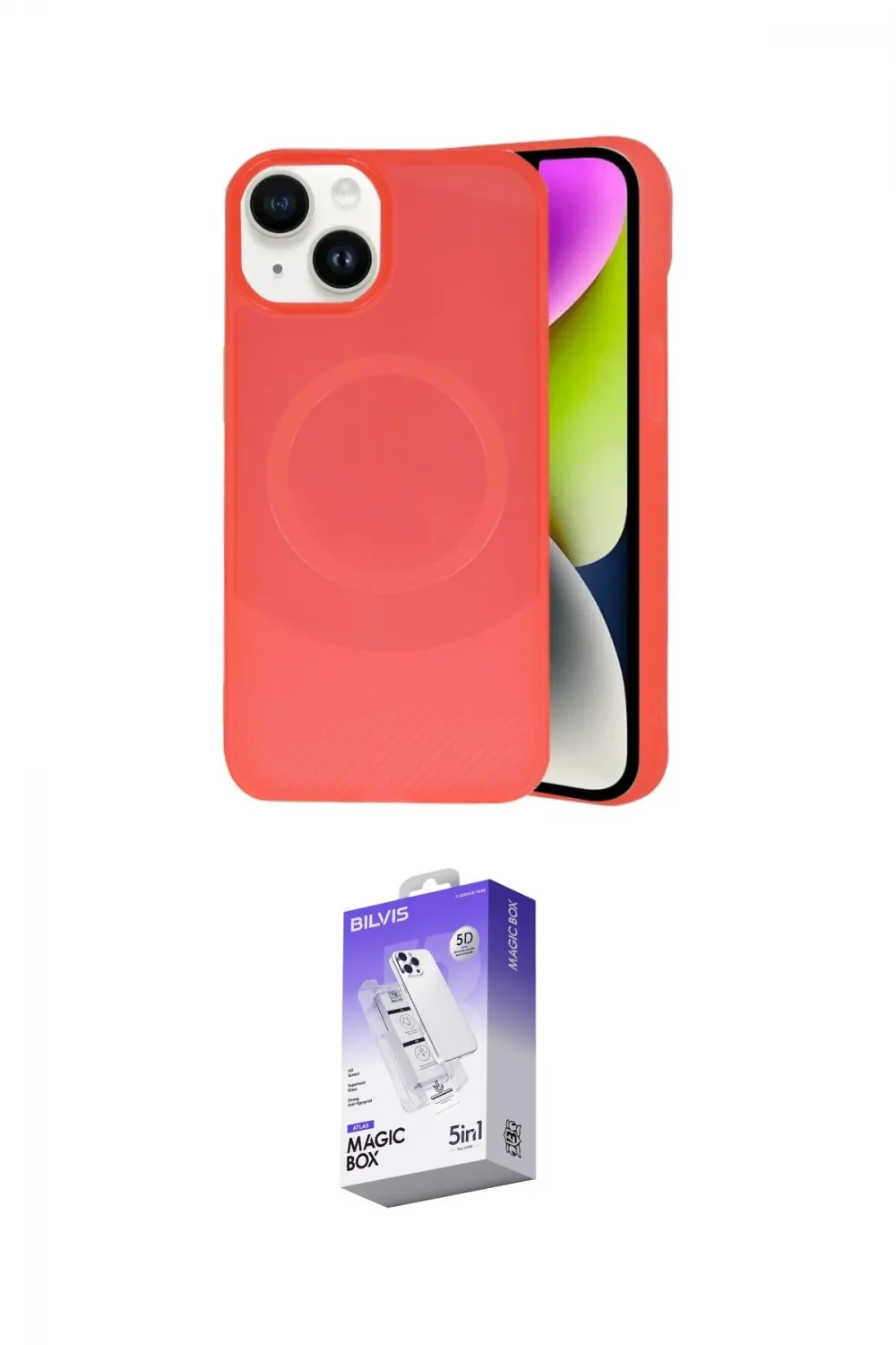 ieg™ iPhone 14 Kılıf Ufuk Serisi - Siyah Bilvis 5in1 3D Magic Cam Ekran Koruyucu