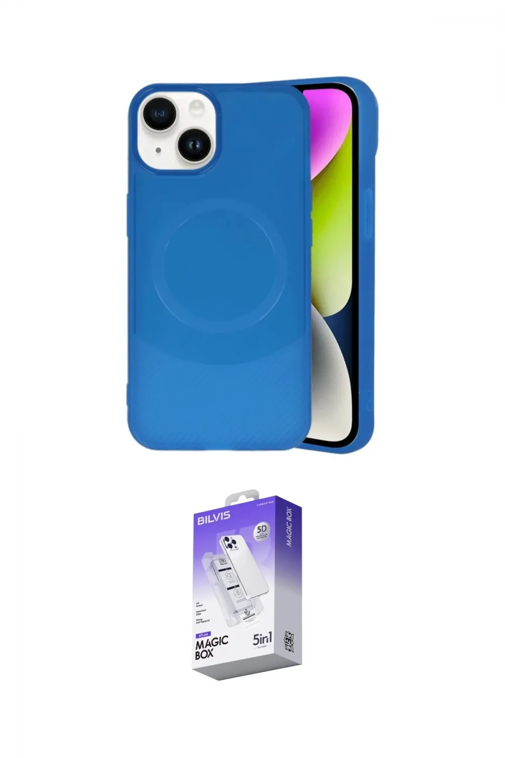 ieg™ iPhone 14 Kılıf Ufuk Serisi - Siyah Bilvis 5in1 3D Magic Cam Ekran Koruyucu