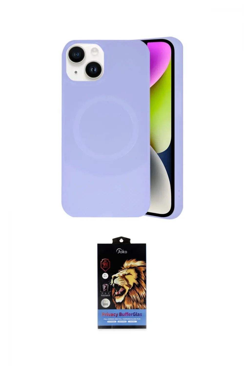 ieg™ iPhone 14 Kılıf Ufuk Serisi - Siyah Buffer Hayalet Cam Ekran Koruyucu