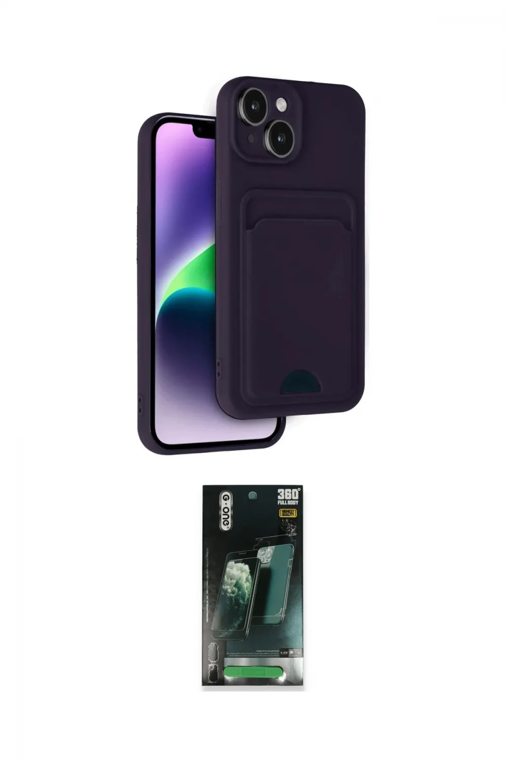 ieg™ iPhone 14 Kılıf Vadi Çizgi Prime - Şeffaf 360 Full Body Arka Koruyucu