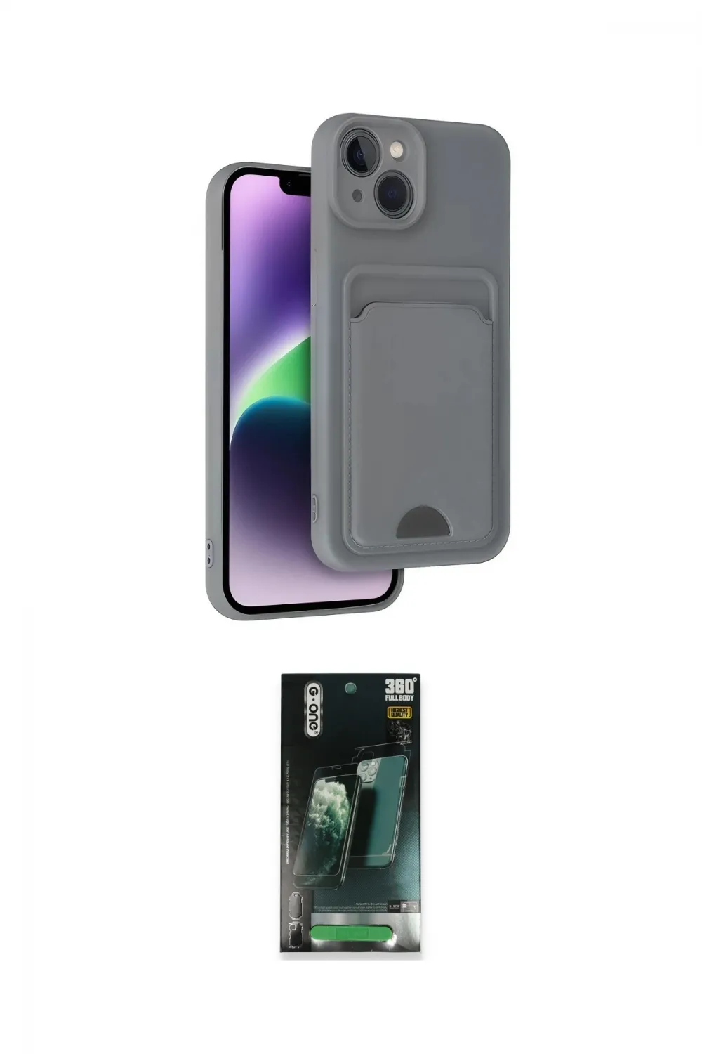 ieg™ iPhone 14 Kılıf Vadi Çizgi Prime - Şeffaf 360 Full Body Arka Koruyucu