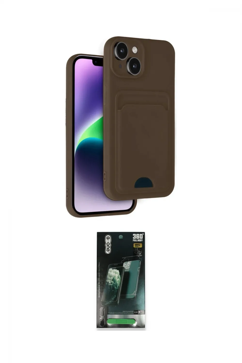 ieg™ iPhone 14 Kılıf Vadi Çizgi Prime - Şeffaf 360 Full Body Arka Koruyucu