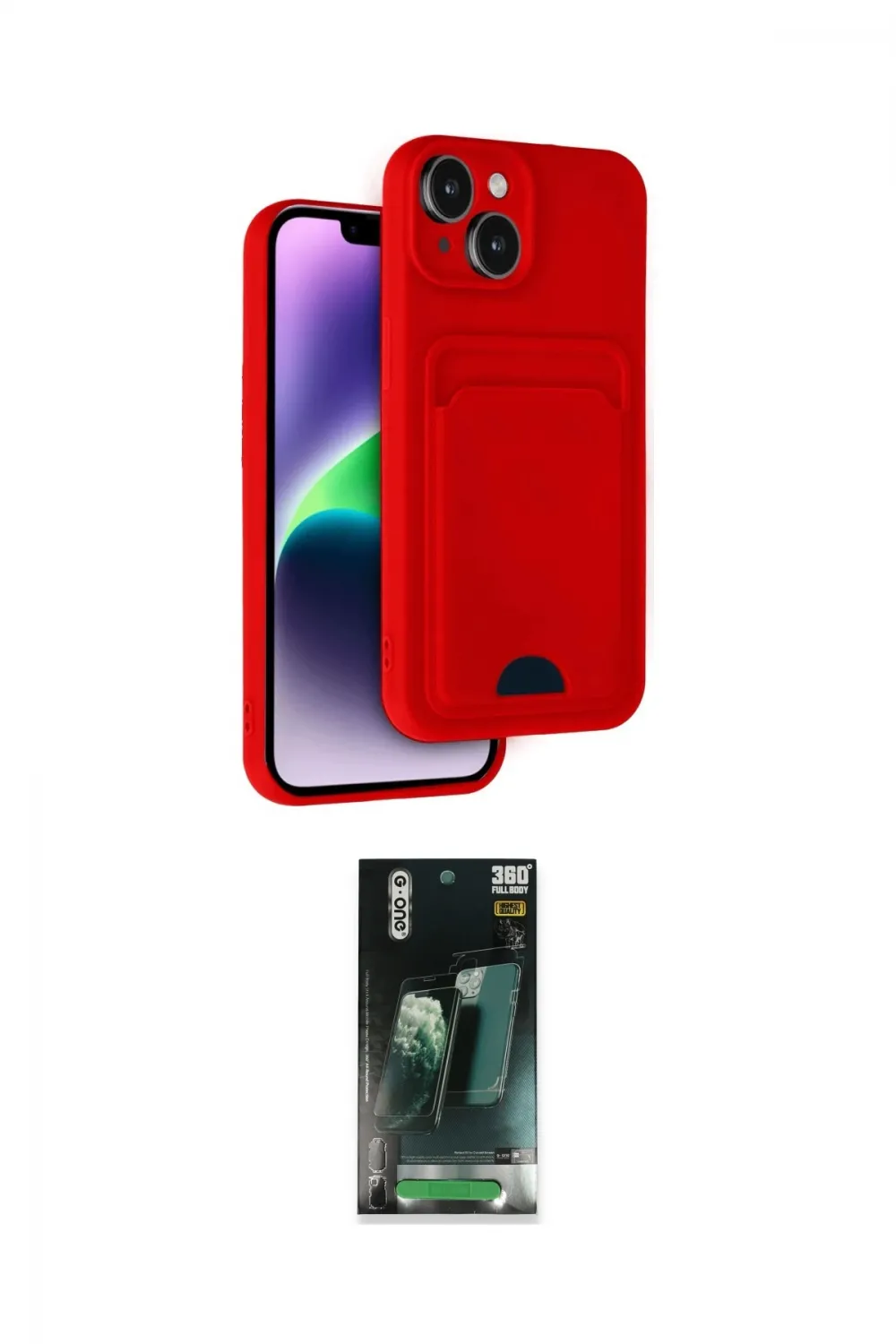 ieg™ iPhone 14 Kılıf Vadi Çizgi Prime - Şeffaf 360 Full Body Arka Koruyucu