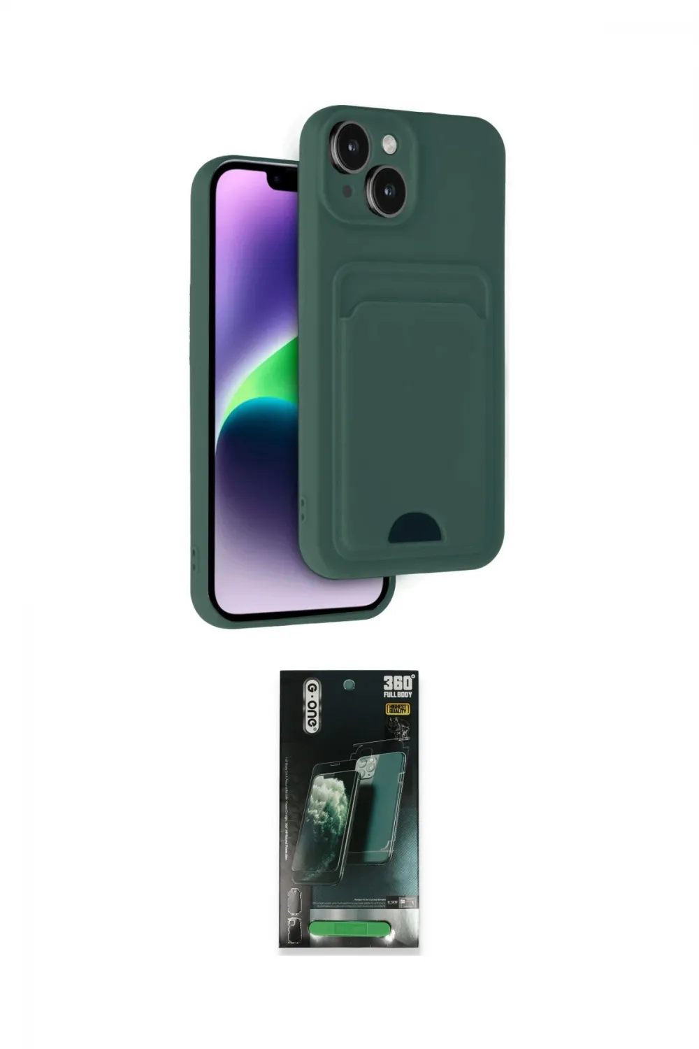 ieg™ iPhone 14 Kılıf Vadi Çizgi Prime - Şeffaf 360 Full Body Arka Koruyucu