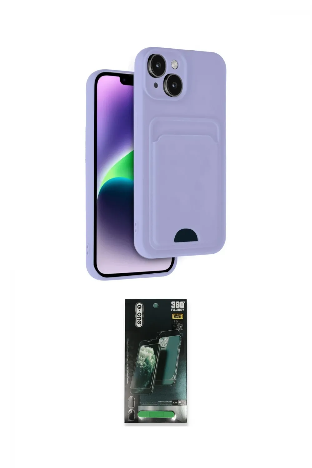 ieg™ iPhone 14 Kılıf Vadi Çizgi Prime - Şeffaf 360 Full Body Arka Koruyucu