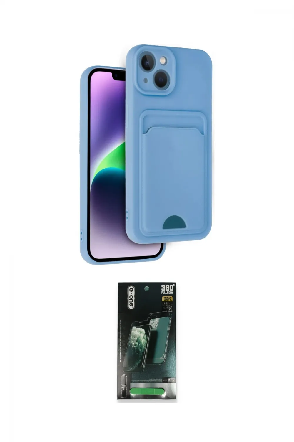 ieg™ iPhone 14 Kılıf Vadi Çizgi Prime - Şeffaf 360 Full Body Arka Koruyucu