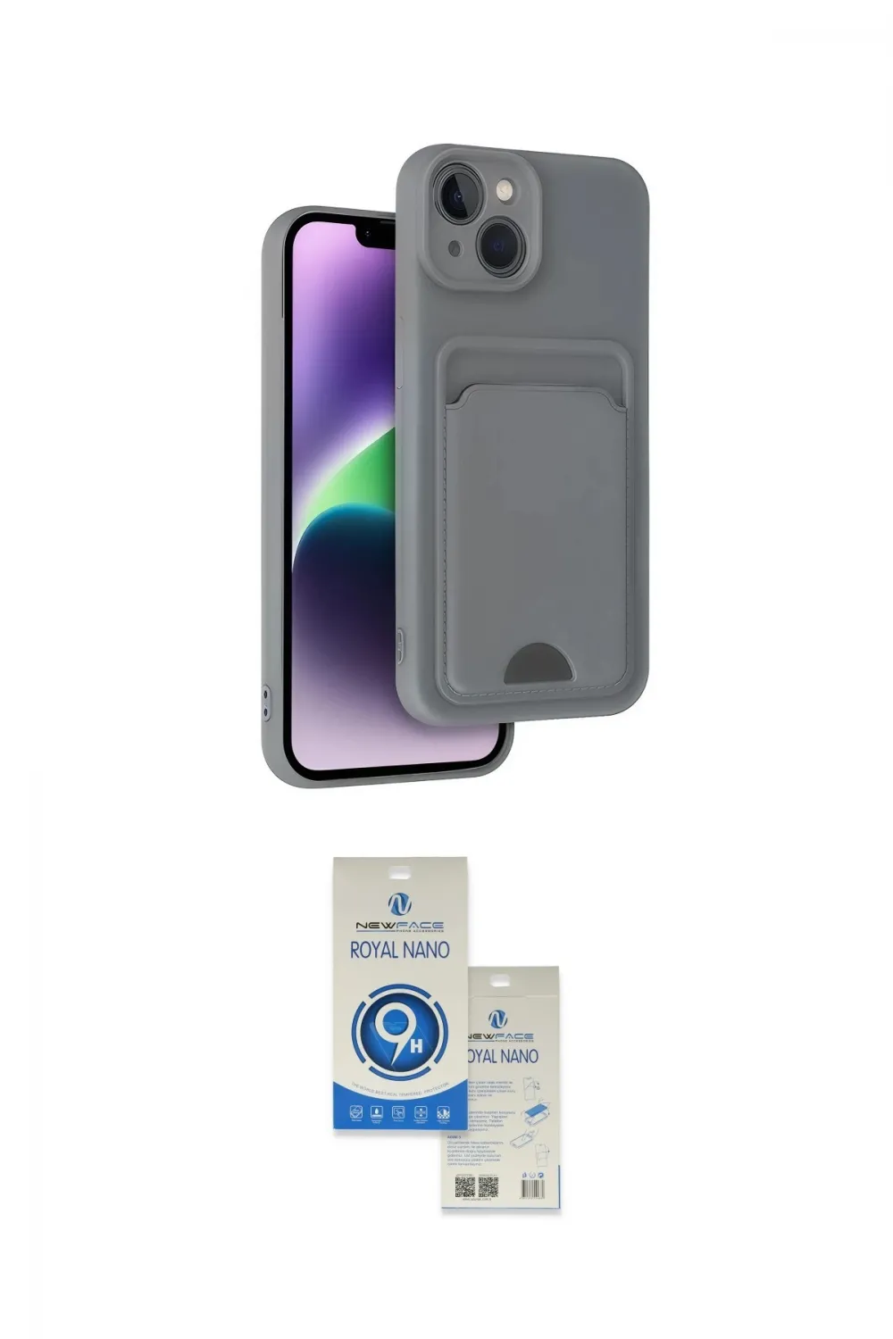 ieg™ iPhone 14 Kılıf Vadi Çizgi Prime - Şeffaf Royal Nano Ekran Koruyucu