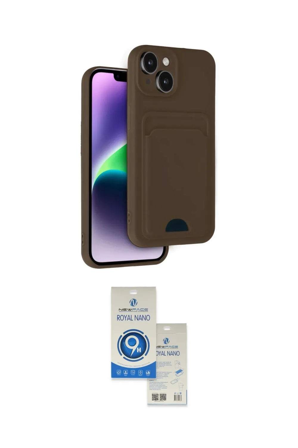ieg™ iPhone 14 Kılıf Vadi Çizgi Prime - Şeffaf Royal Nano Ekran Koruyucu