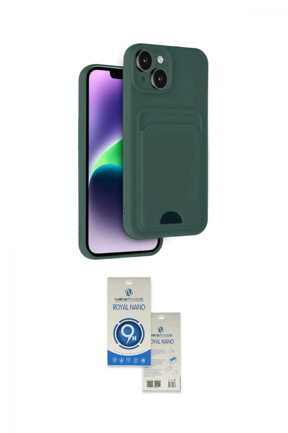 ieg™ iPhone 14 Kılıf Vadi Çizgi Prime - Şeffaf Royal Nano Ekran Koruyucu