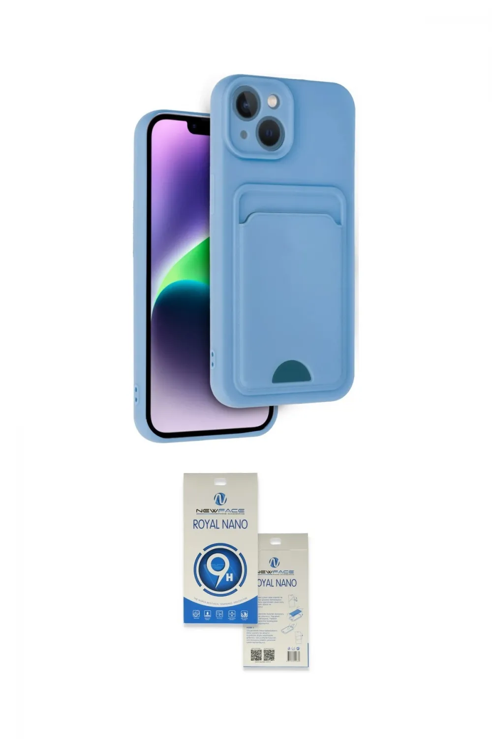 ieg™ iPhone 14 Kılıf Vadi Çizgi Prime - Şeffaf Royal Nano Ekran Koruyucu