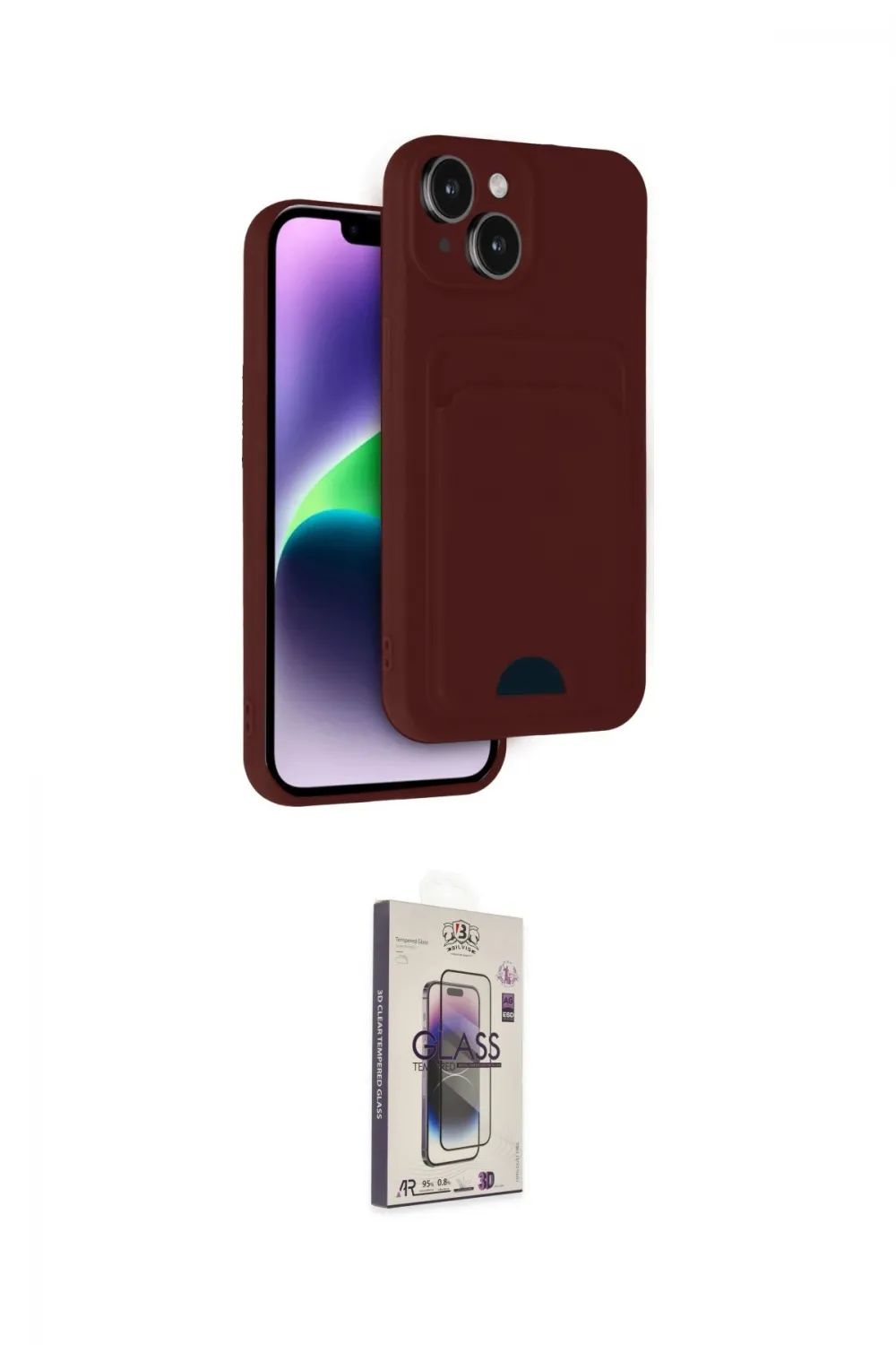 ieg™ iPhone 14 Kılıf Vadi Çizgi Prime - Siyah Bilvis 3D Cam Ekran Koruyucu