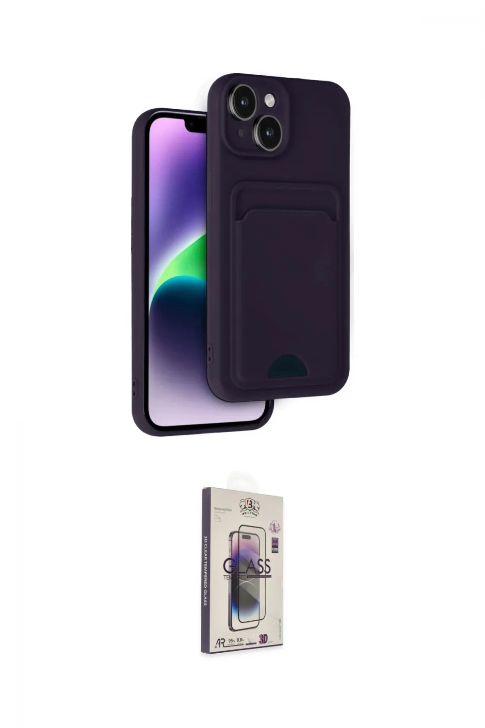 ieg™ iPhone 14 Kılıf Vadi Çizgi Prime - Siyah Bilvis 3D Cam Ekran Koruyucu