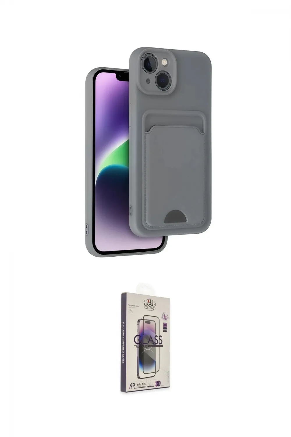 ieg™ iPhone 14 Kılıf Vadi Çizgi Prime - Siyah Bilvis 3D Cam Ekran Koruyucu