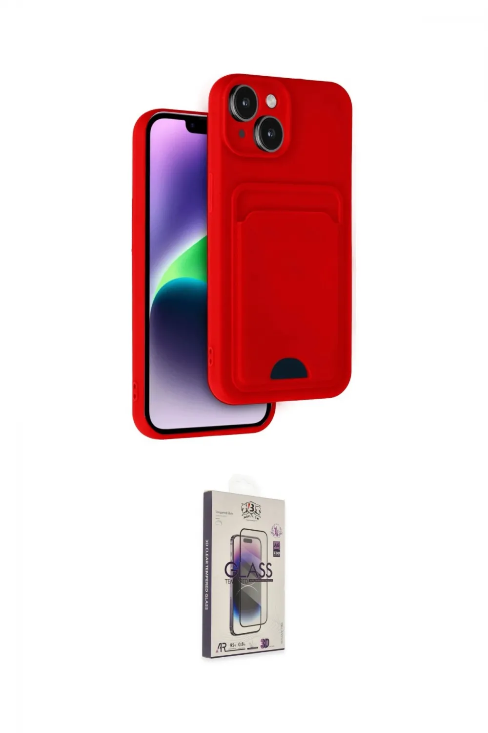 ieg™ iPhone 14 Kılıf Vadi Çizgi Prime - Siyah Bilvis 3D Cam Ekran Koruyucu