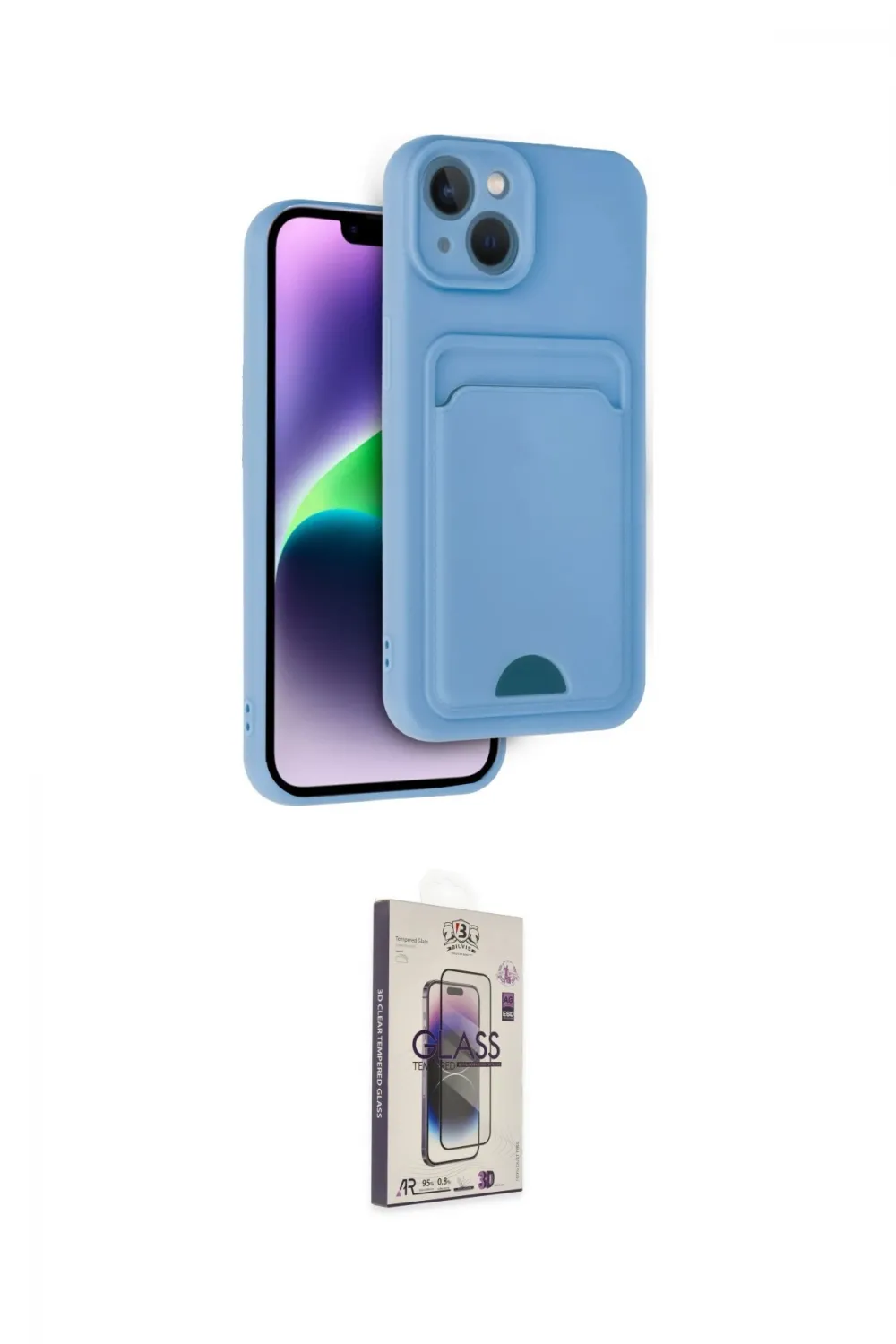 ieg™ iPhone 14 Kılıf Vadi Çizgi Prime - Siyah Bilvis 3D Cam Ekran Koruyucu