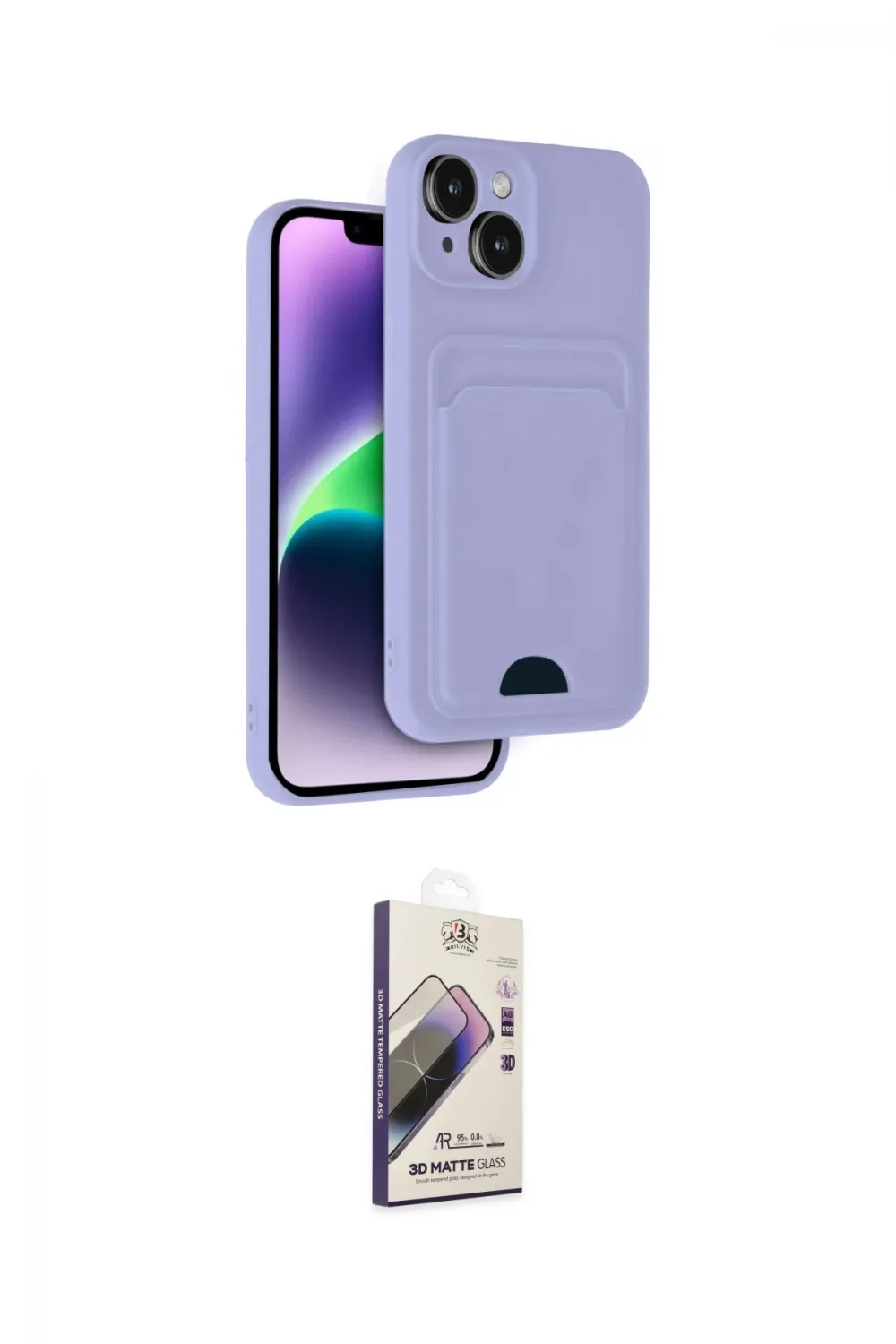 ieg™ iPhone 14 Kılıf Vadi Çizgi Prime - Siyah Bilvis 3D Mat Cam Ekran Koruyucu